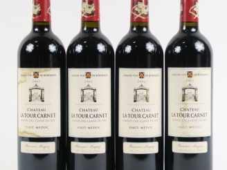 Vente aux enchères 4 BOUTEILLES CHÂTEAU LA TOUR CARNET GCC HAUT MEDOC - 2002 - 1 ELT