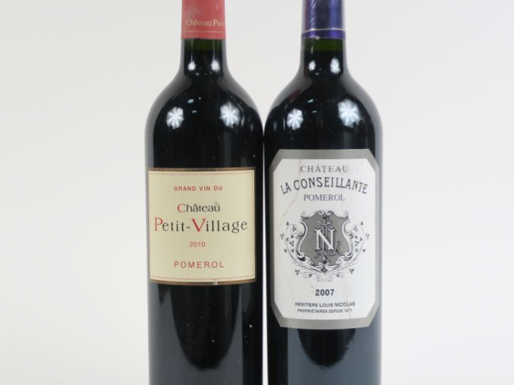 2 BOUTEILLES POMEROL : 1 CHÂTEAU LA CONSEILLANTE 2007 - 1 CHÂTEAU PETI