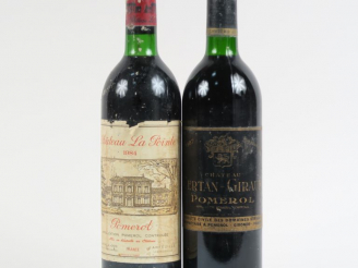 Vente aux enchères 2 BOUTEILLES POMEROL : 1 CHÂTEAU CERTAN GIRAUD 1987 - 1 CHÂTEAU LA POI