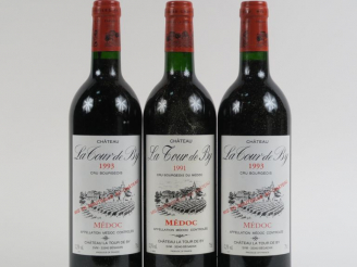 Vente aux enchères 3 BOUTEILLES CHÂTEAU LA TOUR DE BY CB MEDOC - 1 de 1991/2 de 1993