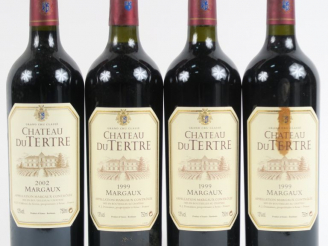 Vente aux enchères 4 BOUTEILLES CHÂTEAU DU TERTRE GCC MARGAUX - 3 de 1999/1 de 2002