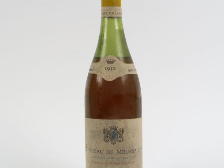 1 BOUTEILLE CHÂTEAU DE MEURSAULT DE MOUCHERON - 1950 - 6 CM/CAPSULE LÉ