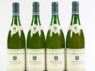 Vente aux enchères 4 BOUTEILLES MEURSAULT 1er 'LES BOUCHÈRES' FAIVELEY - 1990