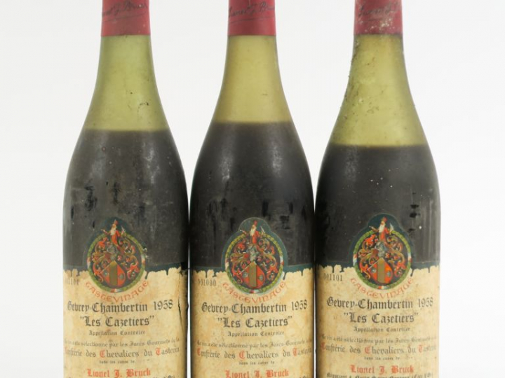 3 BOUTEILLES GEVREY CHAMBERTIN 'LES CAZETIERS' TASTEVIN LIONEL J. BRUC