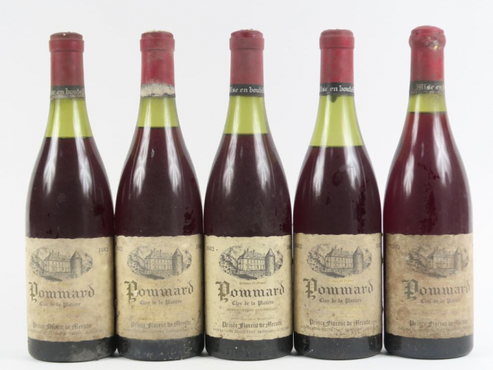 5 BOUTEILLES POMMARD 'CLOS DE LA PLATIÈRE' PRINCE FLORENT DE MÉRODE - 