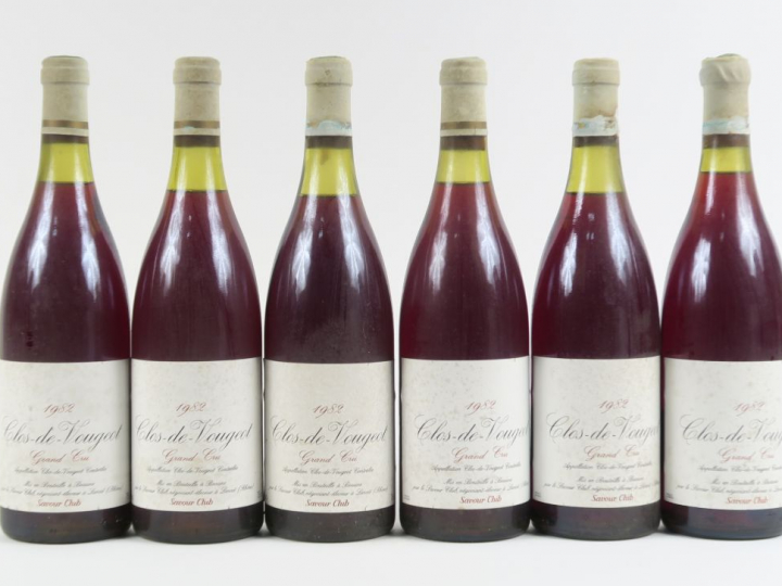 6 BOUTEILLES CLOS DE VOUGEOT GC SAVOUR CLUB - 1982