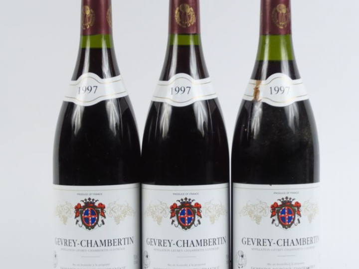 3 BOUTEILLES GEVREY CHAMBERTIN DUPONT TISSERANDOT - 1997