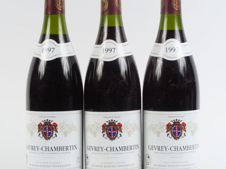 3 BOUTEILLES GEVREY CHAMBERTIN DUPONT TISSERANDOT - 1997