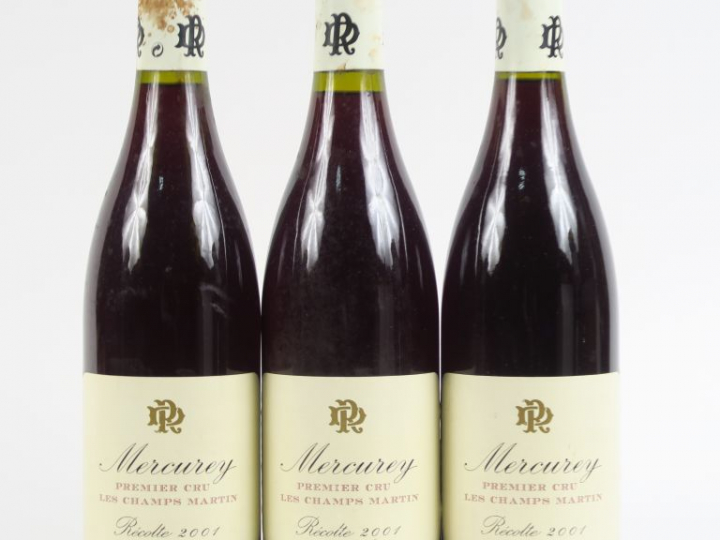 3 BOUTEILLES MERCUREY 1er CRU 'LES CHAMPS MARTIN' MARC ROUGEOT DUPIN -
