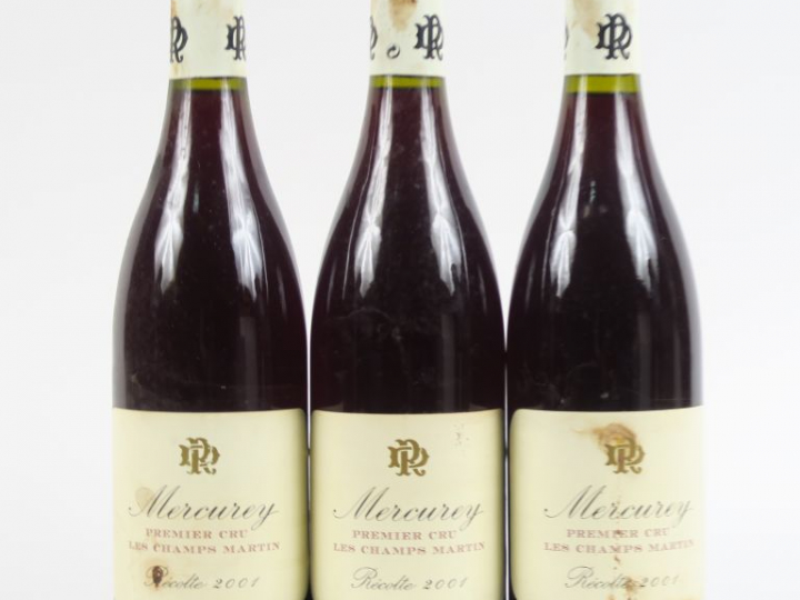 3 BOUTEILLES MERCUREY 1er CRU 'LES CHAMPS MARTIN' MARC ROUGEOT DUPIN -
