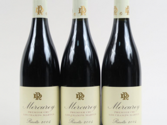 Vente aux enchères 3 BOUTEILLES MERCUREY 1er CRU 'LES CHAMPS MARTIN' MARC ROUGEOT DUPIN -