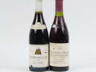 Vente aux enchères 2 BOUTEILLES : 1 VOSNE ROMANÉE 1er CRU 'LES SUCHOTS' PIERRE ANDRÉ 2003