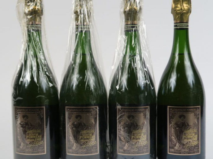 4 BOUTEILLES CHAMPAGNE POMMERY 'CUVÉE LOUISE' - 1987
