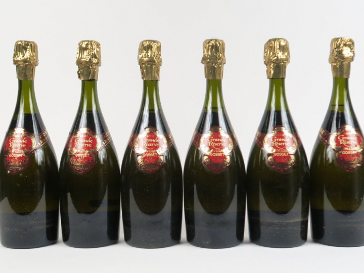 6 BOUTEILLES CHAMPAGNE GOSSET 'GRANDE RÉSERVE' - CBO