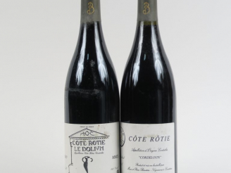 Vente aux enchères 2 BOUTEILLES CÔTE ROTIE MARIE   PIERRE BÉNETIÈRE - 1 'LE DOLUM' 2010 -