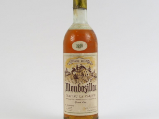 Vente aux enchères 1 BOUTEILLE CHÂTEAU LA CALEVIE MONBAZILLAC - 1959 - BG