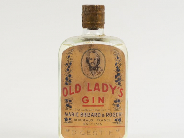 1 VIEILLE BOUTEILLE OLD LADY'S GIN MARIE BRIZARD 48 °