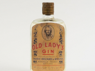 Vente aux enchères 1 VIEILLE BOUTEILLE OLD LADY'S GIN MARIE BRIZARD 48 °