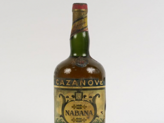 Vente aux enchères 1 VIEILLE BOUTEILLE LIQUEUR NABANA CAZANOVE - ELA/CAPSULE ABIMÉE