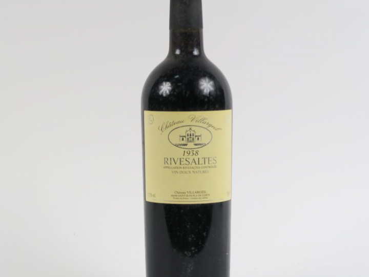 1 BOUTEILLE RIVESALTES CHÂTEAU VILLARGEIL - 1938