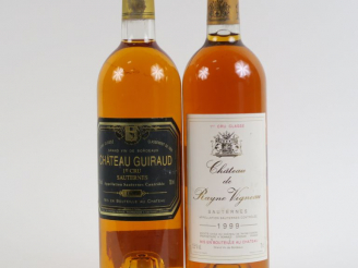 Vente aux enchères 2 BOUTEILLES 1er CC SAUTERNES 1999 : 1 CHÂTEAU RAYNE VIGNEAU - 1 CHÂTE