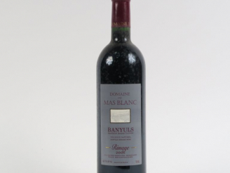 Vente aux enchères 1 BOUTEILLE DOMAINE DU MAS BLANC 'RIMAGE' - 2006