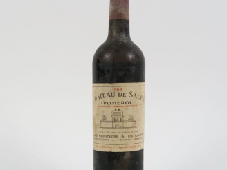Vente aux enchères 1 BOUTEILLE CHÂTEAU DE SALES POMEROL - 1964 - VIDANGE/CAPS CORRODÉE