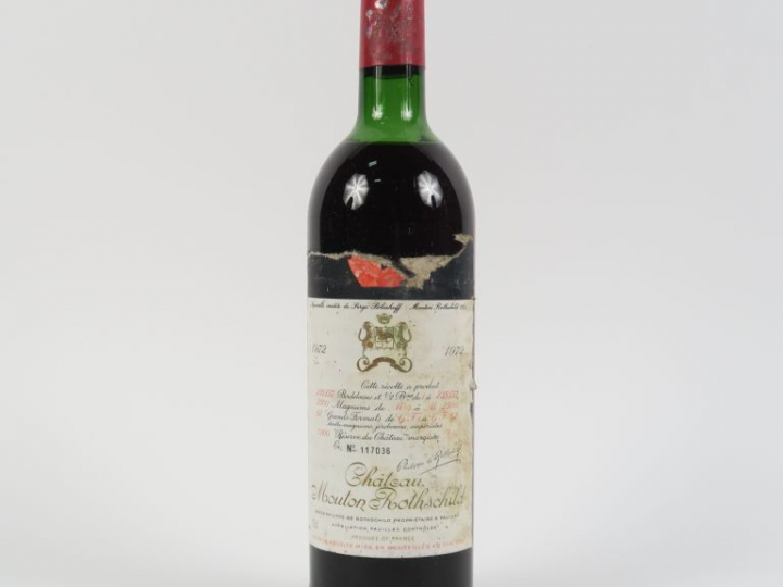 1 BOUTEILLE CHÂTEAU MOUTON ROTHSCHILD 1er GCC PAUILLAC - 1972 - HEP/EL