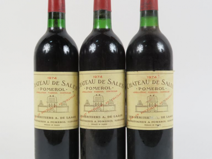 3 BOUTEILLES CHÂTEAU DE SALES POMEROL - 1974