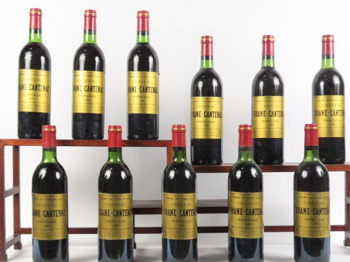 11 BOUTEILLES CHÂTEAU BRANE CANTENAC GCC MARGAUX - 1980 - 1 BG/9 LB/2 