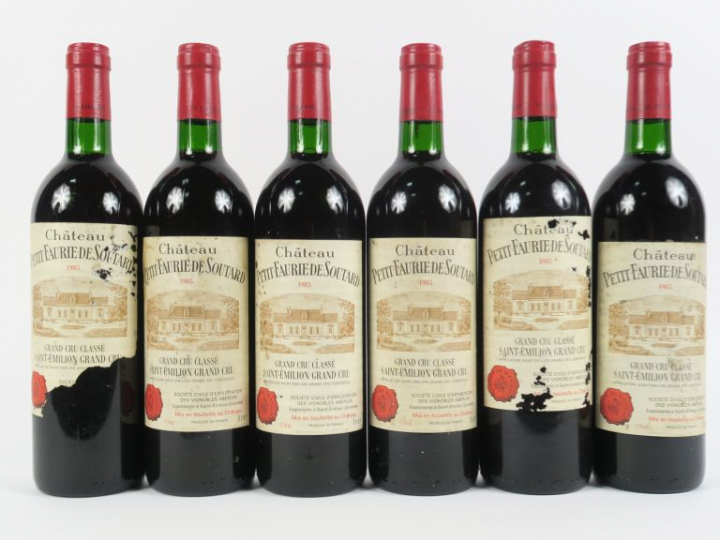 6 BOUTEILLES CHÂTEAU LARCIS DUCASSE GCC ST EMILION - 1981 - 2 BG/2 LB/