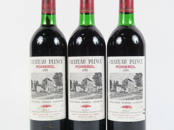 3 BOUTEILLES CHÂTEAU PLINCE POMEROL - 1985 - LB