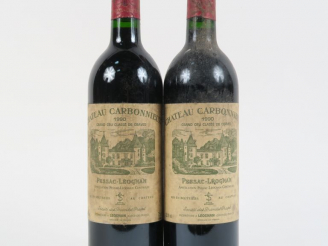 Vente aux enchères 2 BOUTEILLES CHÂTEAU CARBONNIEUX GCC GRAVES - 1990 - ELS
