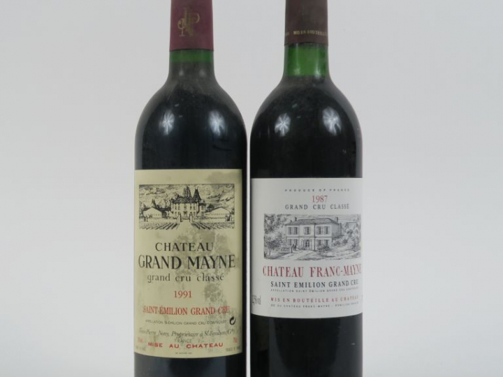2 BOUTEILLES GCG ST EMILION : 1 CHÂTEAU GRAND MAYNE 1991 - 1 CHÂTEAU F