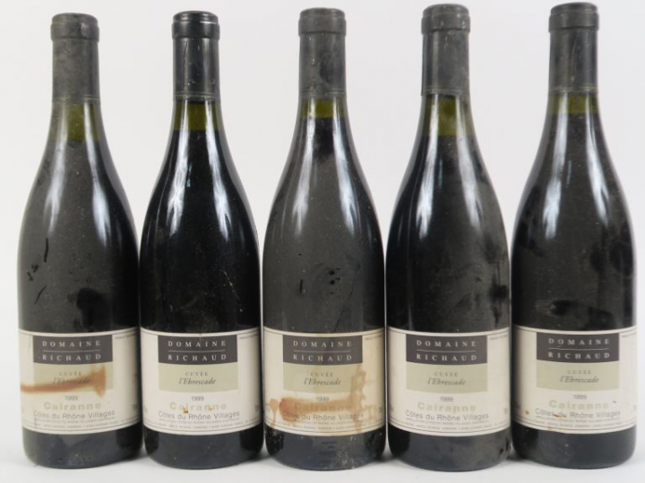 5 BOUTEILLES CÔTES DU RHÔNE CAIRANNE 'CUVÉE L'EBRESCADE' DOMAINE RICHA