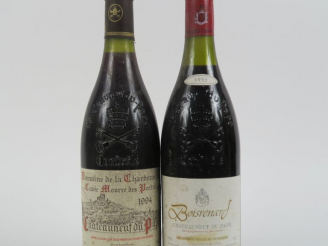 Vente aux enchères 2 BOUTEILLES CHATEAUNEUF DU PAPE: 1 DOMAINE DE LA CHARBONNIÈRE 'CUVÉE 