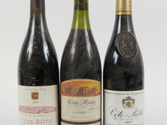 Vente aux enchères 3 BOUTEILLES CÔTE ROTIE : 1 PIERRE GAILLARD 1998 CAPS ABSENTE - 1 'CHA