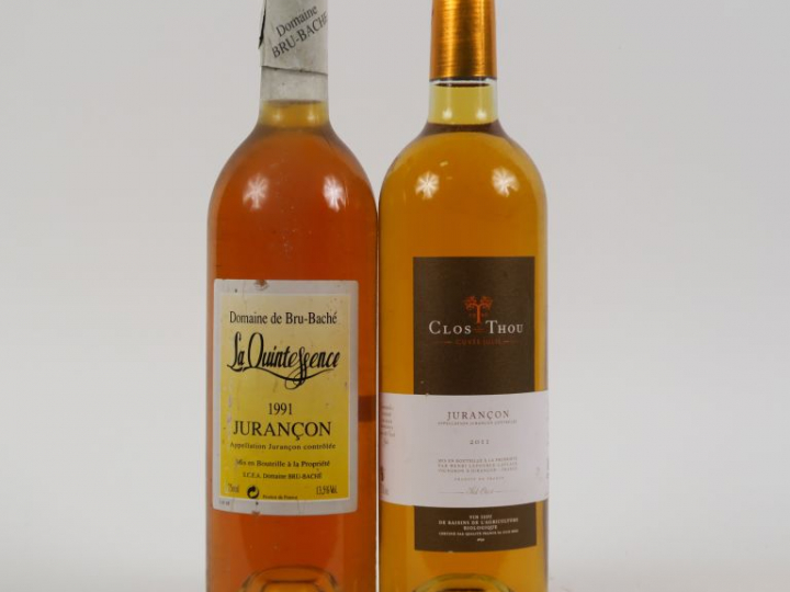 2 BOUTEILLES JURANCON : 1 DOMAINE BRU BACHÉ 'LA QUINTESSENCE' 1991 - 1
