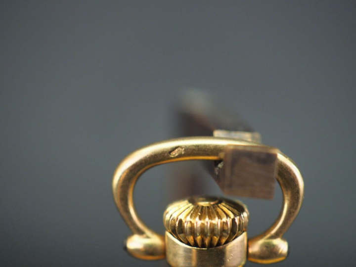 Montre de gousset en or jaune. Cadran à chiffres arabes pour les heure