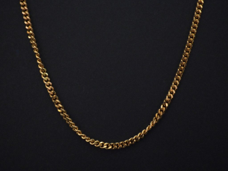 Vente aux enchères Chaine en or jaune, maille gourmette. Long. 45 cm  Poids. 10,80 g