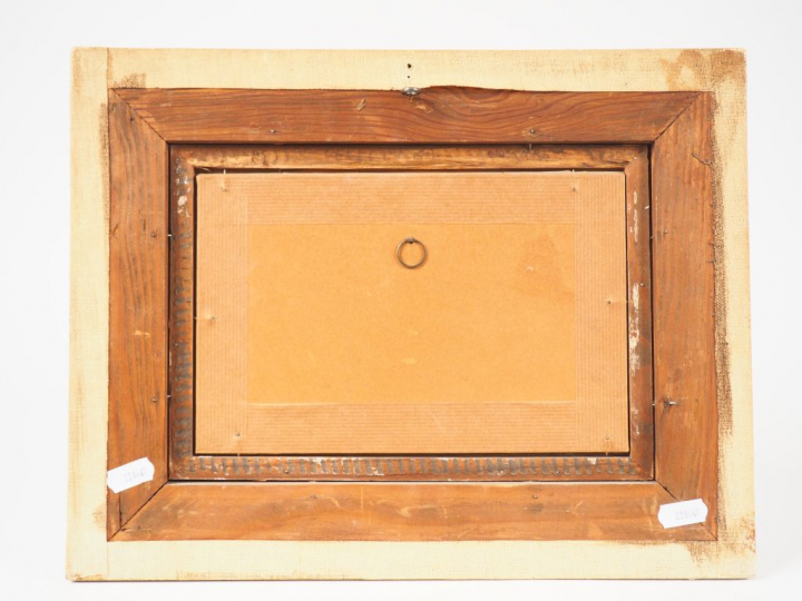 Stanislas ELESZKIEVICZ. "Eglise dans la campagne". Dessin au crayon, s