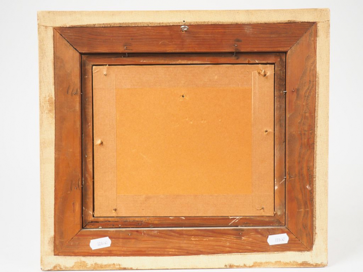 Stanislas ELESZKIEVICZ. "couple d'élégants". Dessin au crayon, signé e