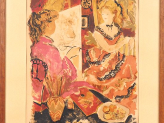 Vente aux enchères Emilio GRAU-SALA. "La pose". Lithographie, épreuve d'artiste signée et