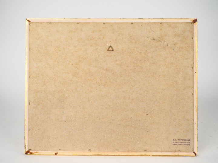 Blanche ODIN. "Bouquet de violettes". Aquarelle signée en bas à droite