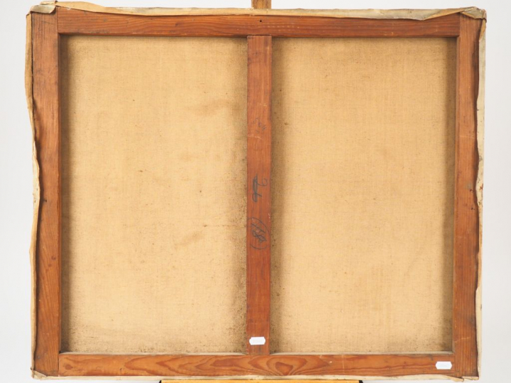 Anders OSTERLIND. "Nature morte au livre et aux fleurs". Huile sur toi