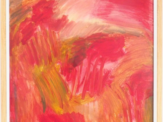 Vente aux enchères T'ANG Haywen. "Composition abstraite". Gouache sur papier signée en ba