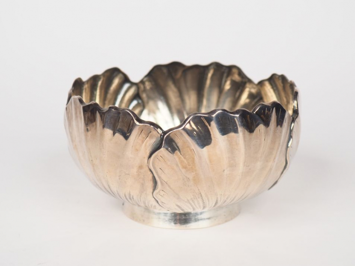 Vide-poche de style Art Nouveau en argent, poinçon Minerve, à décor de