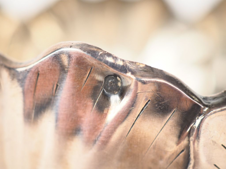 Vide-poche de style Art Nouveau en argent, poinçon Minerve, à décor de