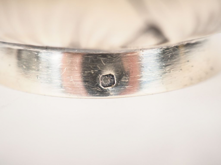 Vide-poche de style Art Nouveau en argent, poinçon Minerve, à décor de