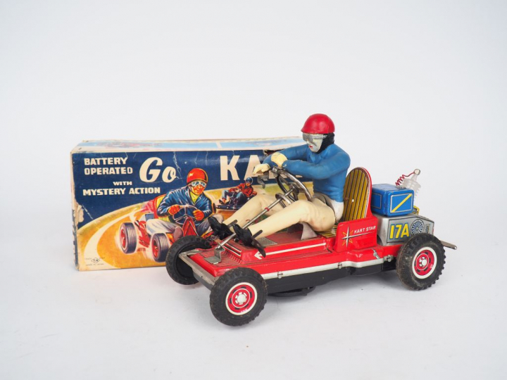 TN NOMURA 1960-1970 Battery toys. Voiture Go-Kart en boite d'origine, 